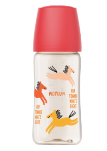 Moyuum - PPSU 宽口防涨气奶瓶270ml(红马)